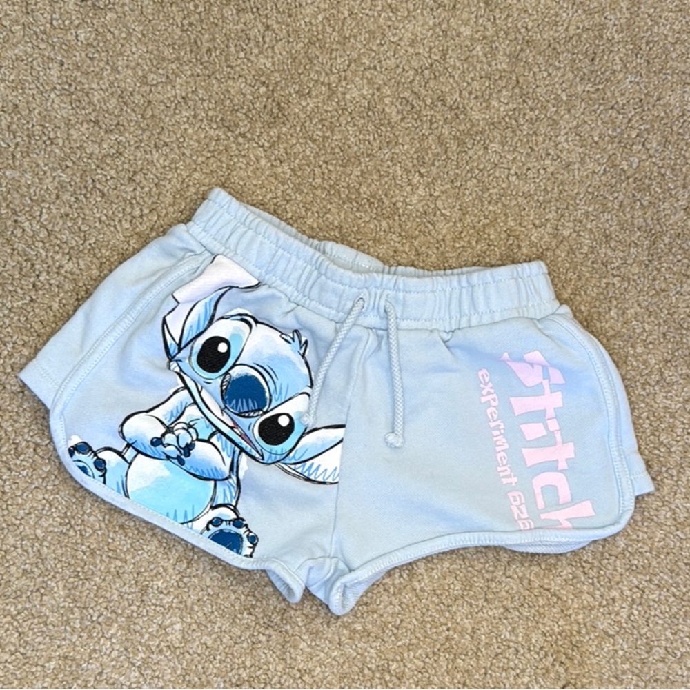Zara Kids Light Blue Stitch Shorts